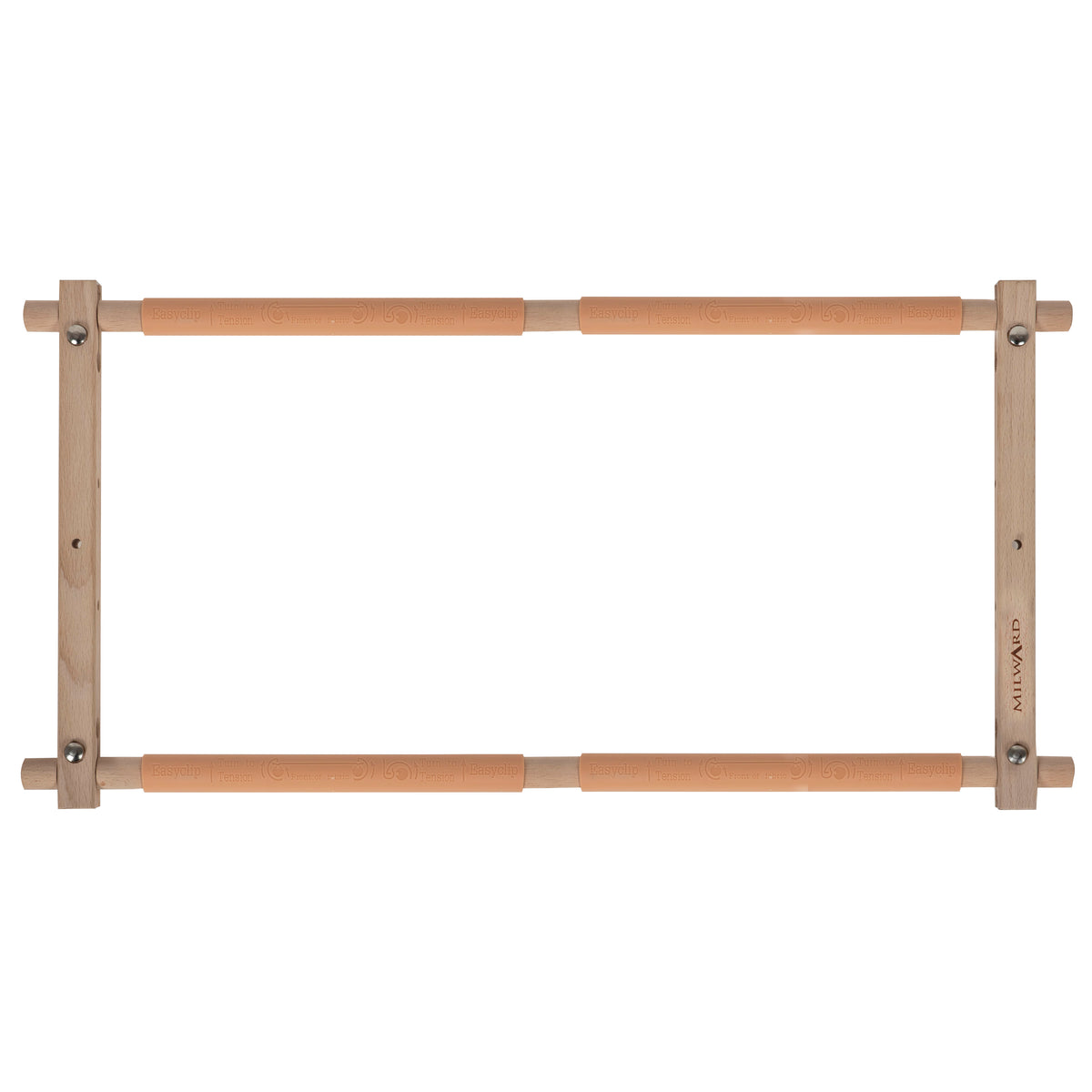 Beech wood rotating tapestry frame with plastic fabric clips