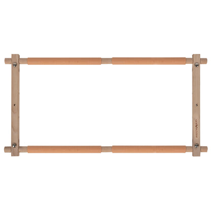 Beech wood rotating tapestry frame with plastic fabric clips