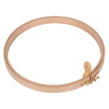 Beech wood embroidery hoop with a hinged fitting