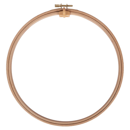 Beech wood embroidery hoop with a hinged fitting