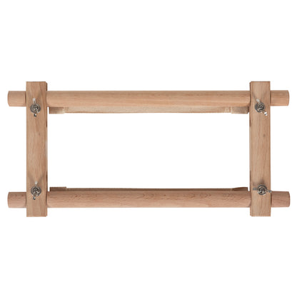 Beech wood rotating tapestry frame with fabric tape arms