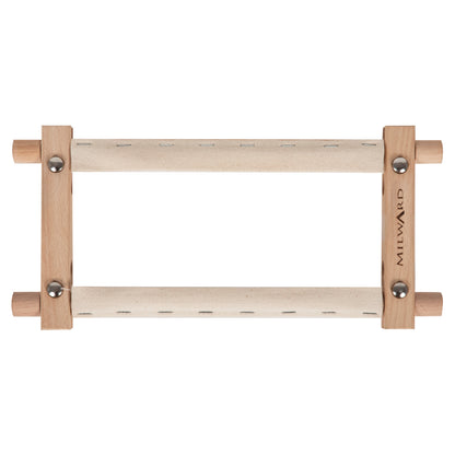 Beech wood rotating tapestry frame with fabric tape arms