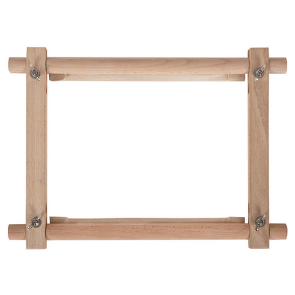 Beech wood rotating tapestry frame with fabric tape arms