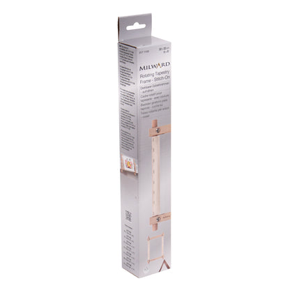 Beech wood rotating tapestry frame with fabric tape arms