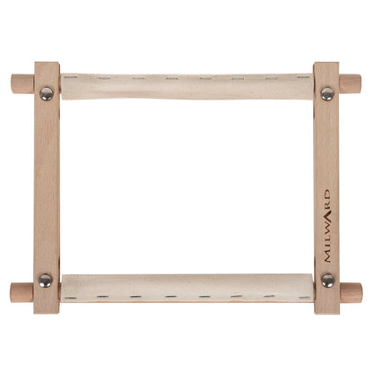 Beech wood rotating tapestry frame with fabric tape arms
