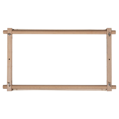 Beech wood rotating tapestry frame with fabric tape arms