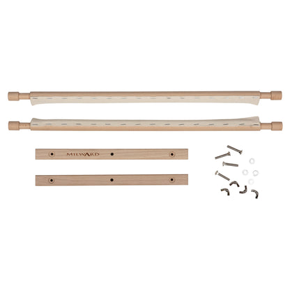 Beech wood rotating tapestry frame with fabric tape arms