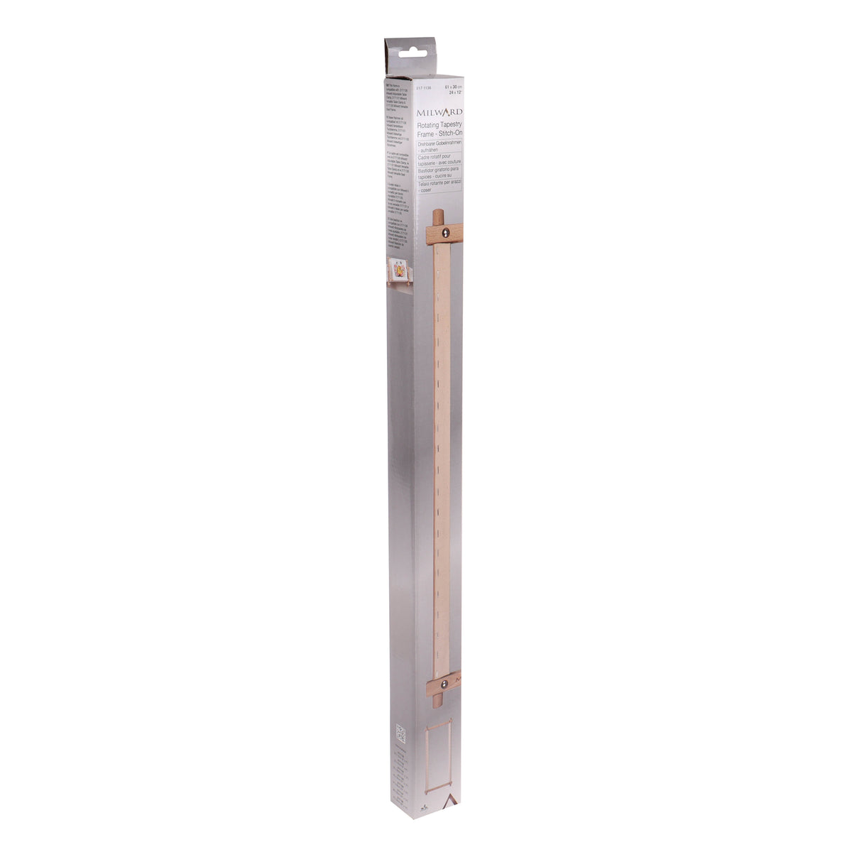 Beech wood rotating tapestry frame with fabric tape arms