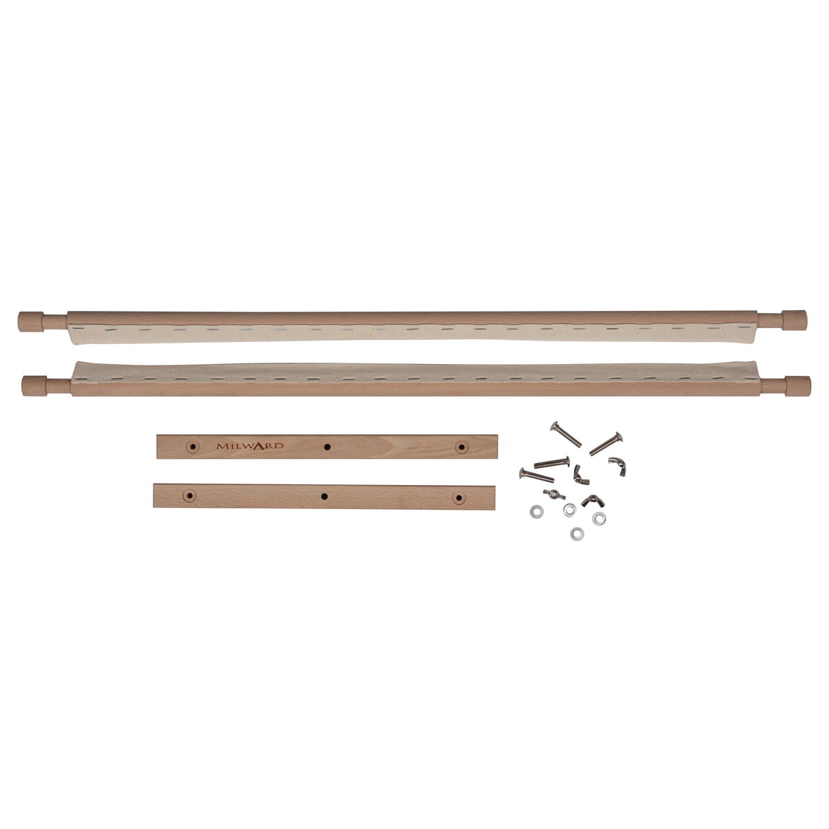 Beech wood rotating tapestry frame with fabric tape arms