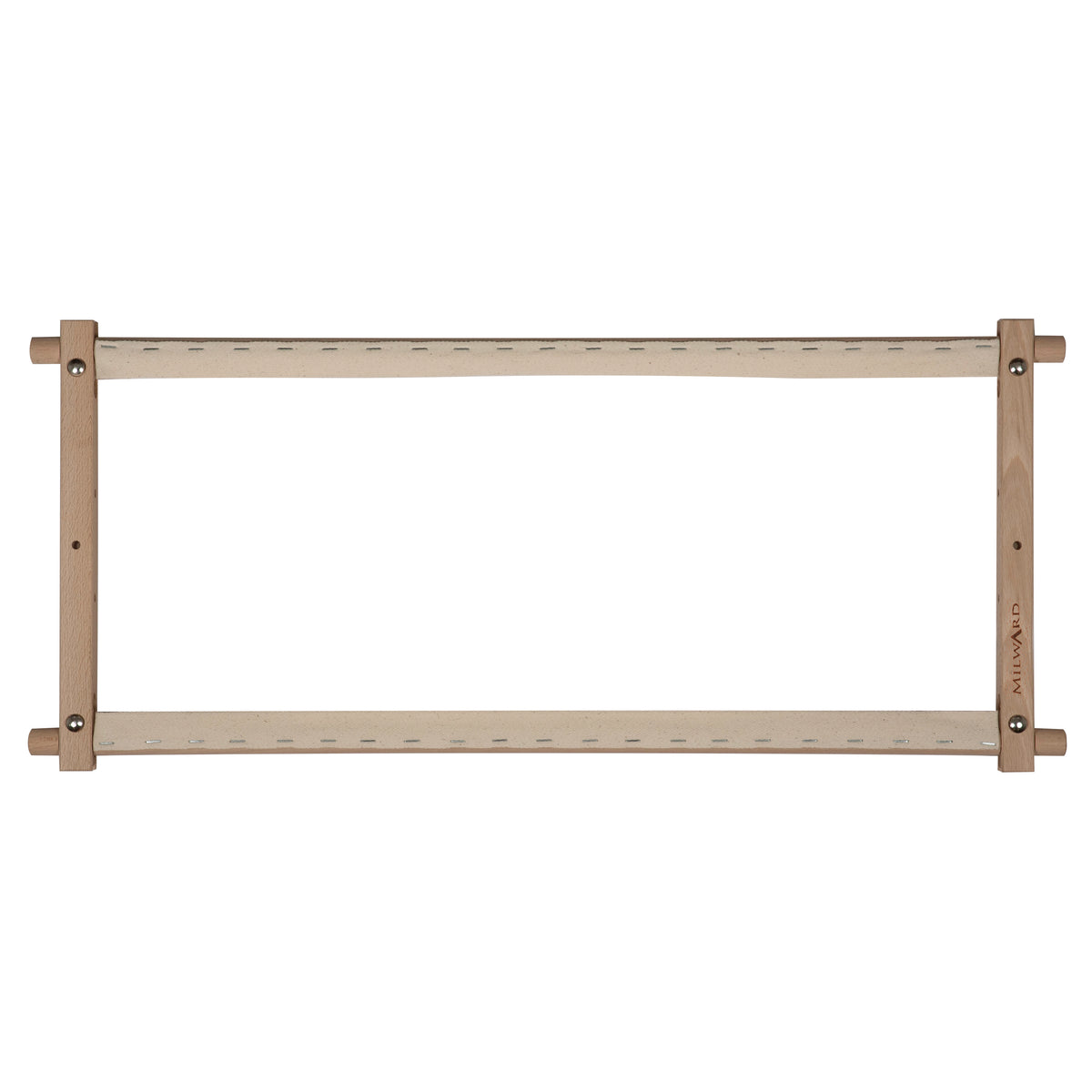 Beech wood rotating tapestry frame with fabric tape arms
