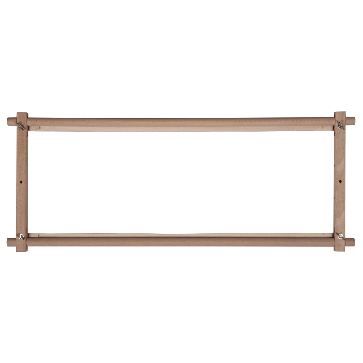 Beech wood rotating tapestry frame with fabric tape arms