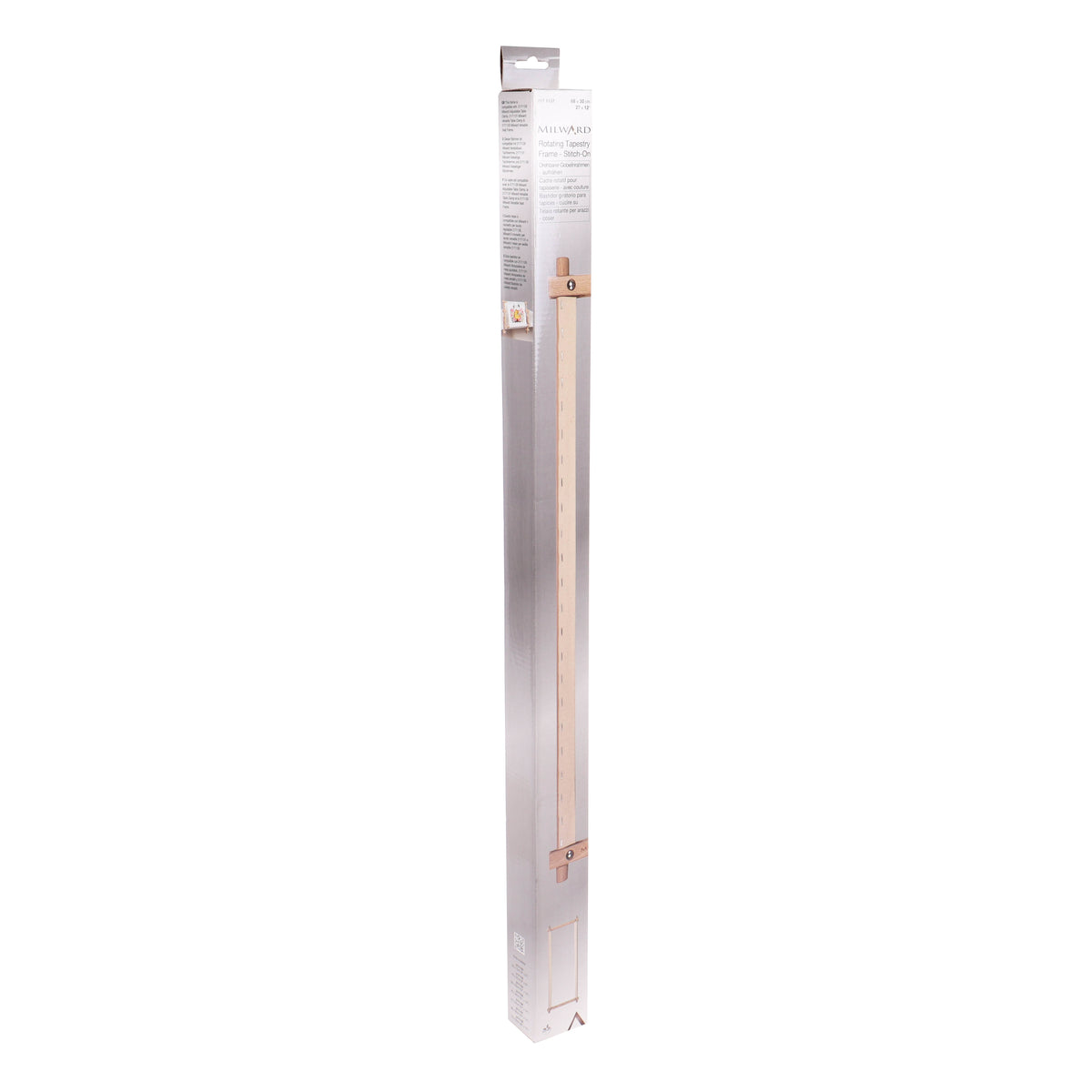 Beech wood rotating tapestry frame with fabric tape arms