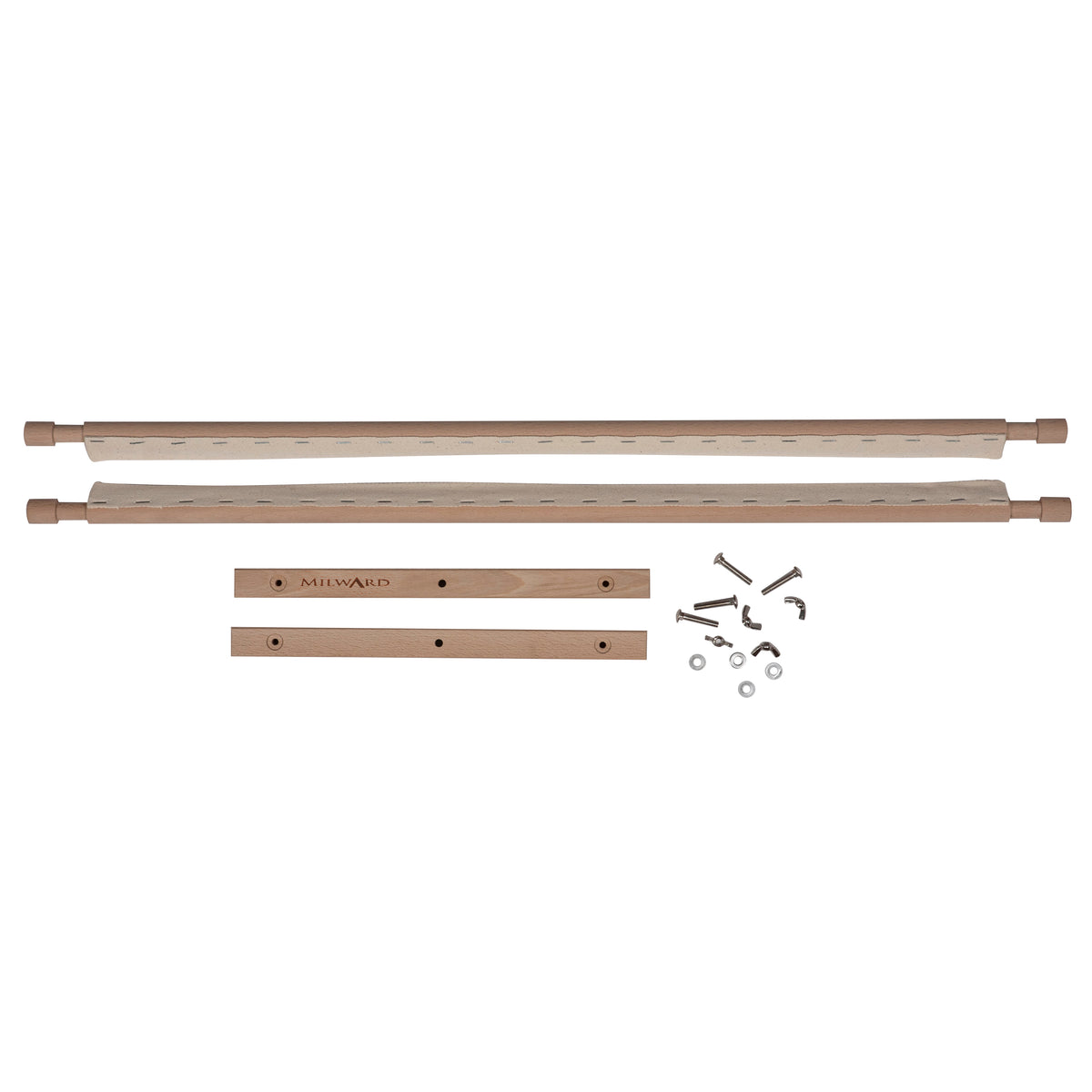 Beech wood rotating tapestry frame with fabric tape arms