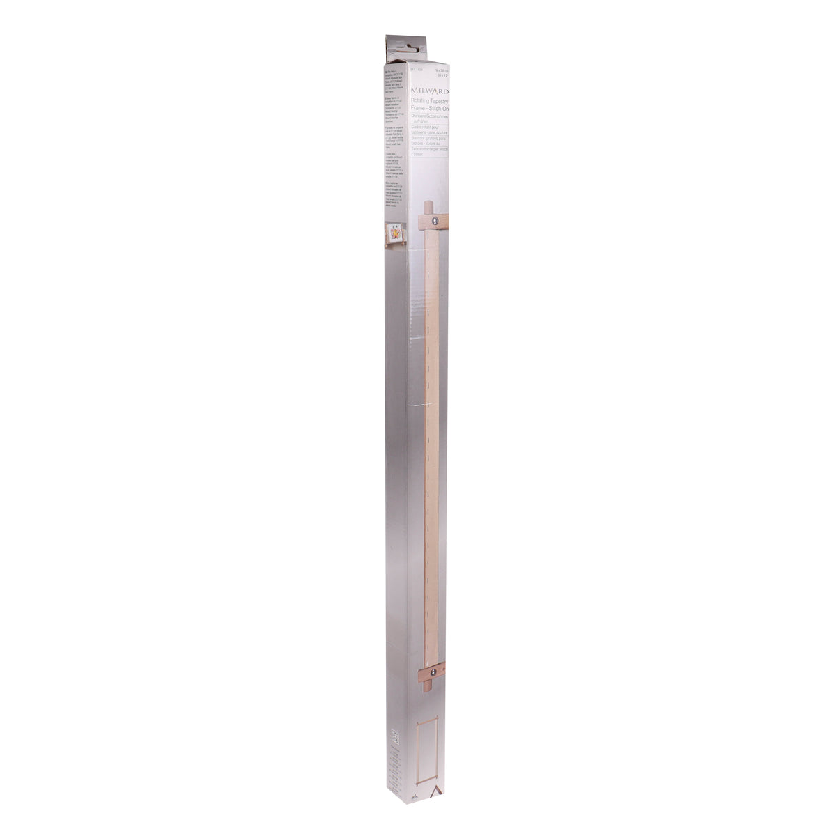 Beech wood rotating tapestry frame with fabric tape arms