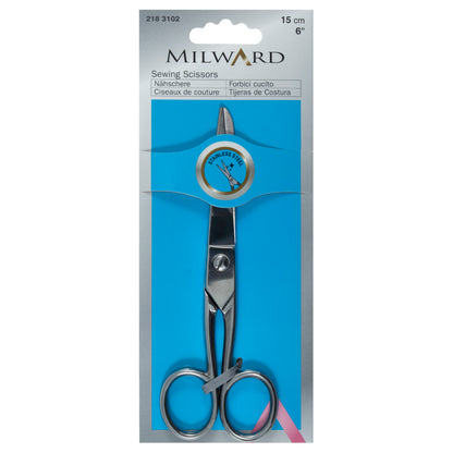 Milward all-steel sewing scissors with silver finish