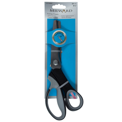 Milward pinking shears with zigzag blades and plastic handles