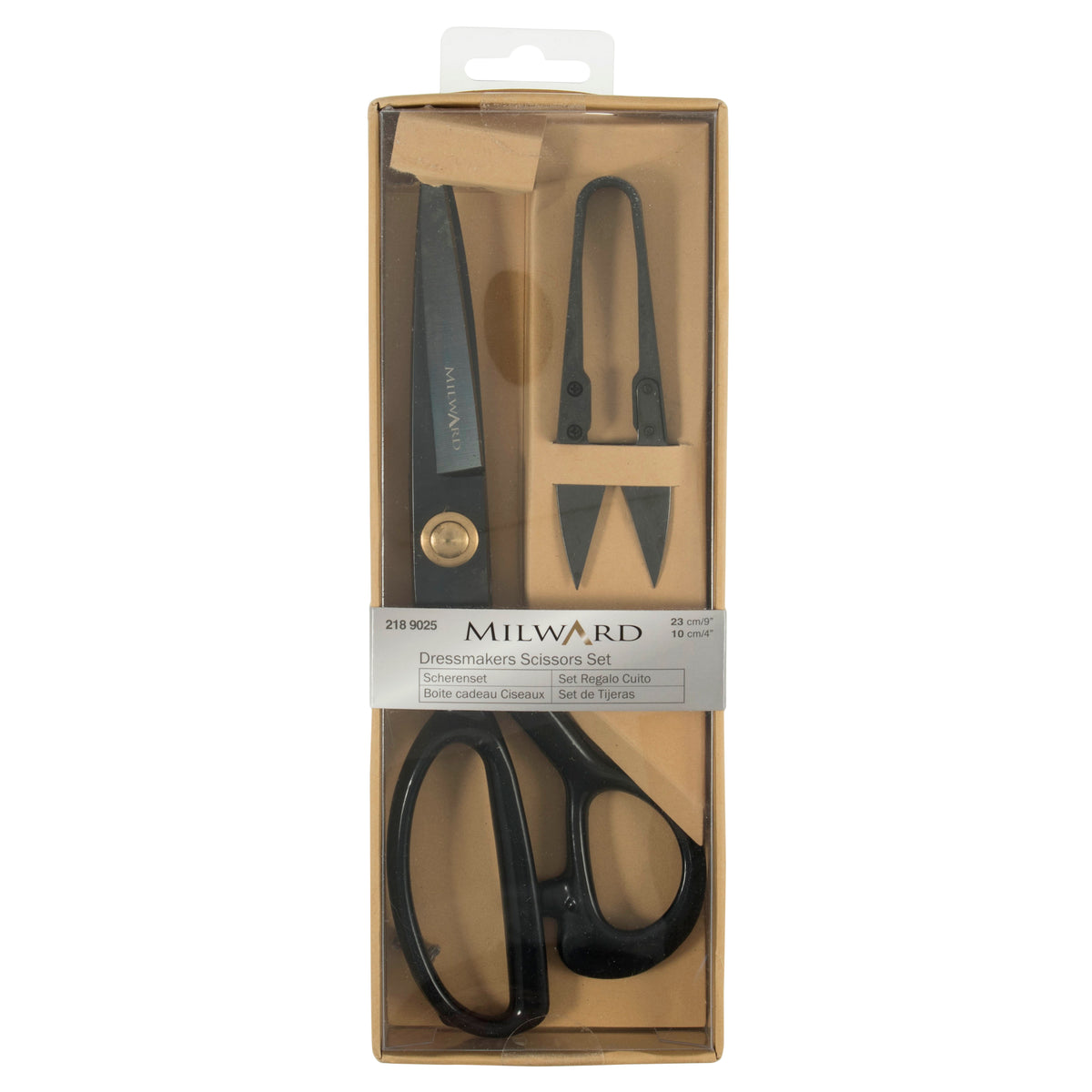 Milward Scissors - Gift Set - Dressmaking Scissors - Heavy Duty (23cm) and Thread Snips (10cm) - Black