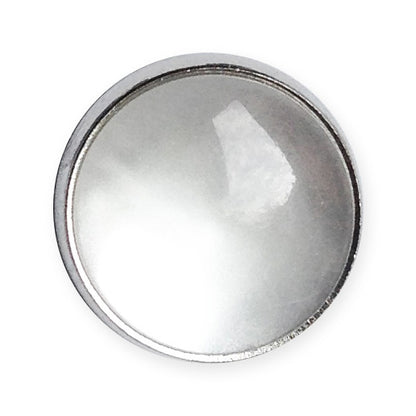 Pack of pearl effect 12.5mm solid top snap fasteners with fitting tool