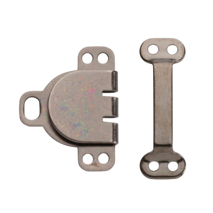 Antique steel hook and bar fastenings, 9mm