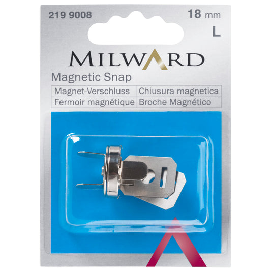 Silver 18mm magnetic bag snap fastener