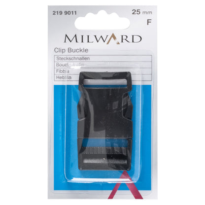 Black plastic 25mm quick release clip buckle