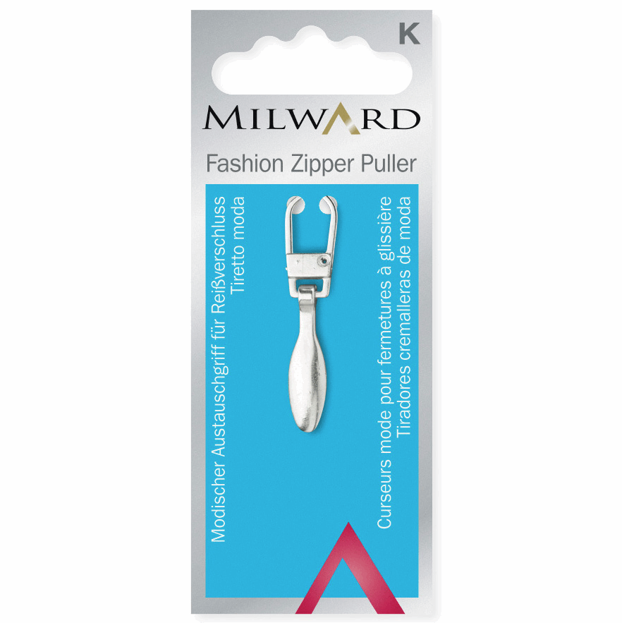 Milward Silver Fashion Zipper Puller
