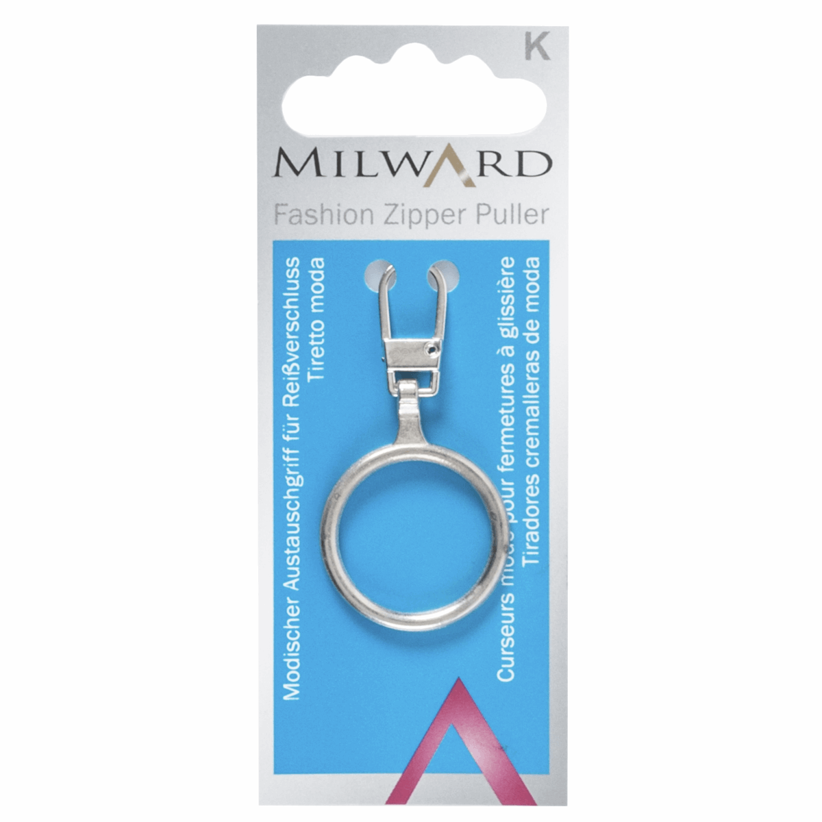 Milward Silver Fashion Zipper Puller