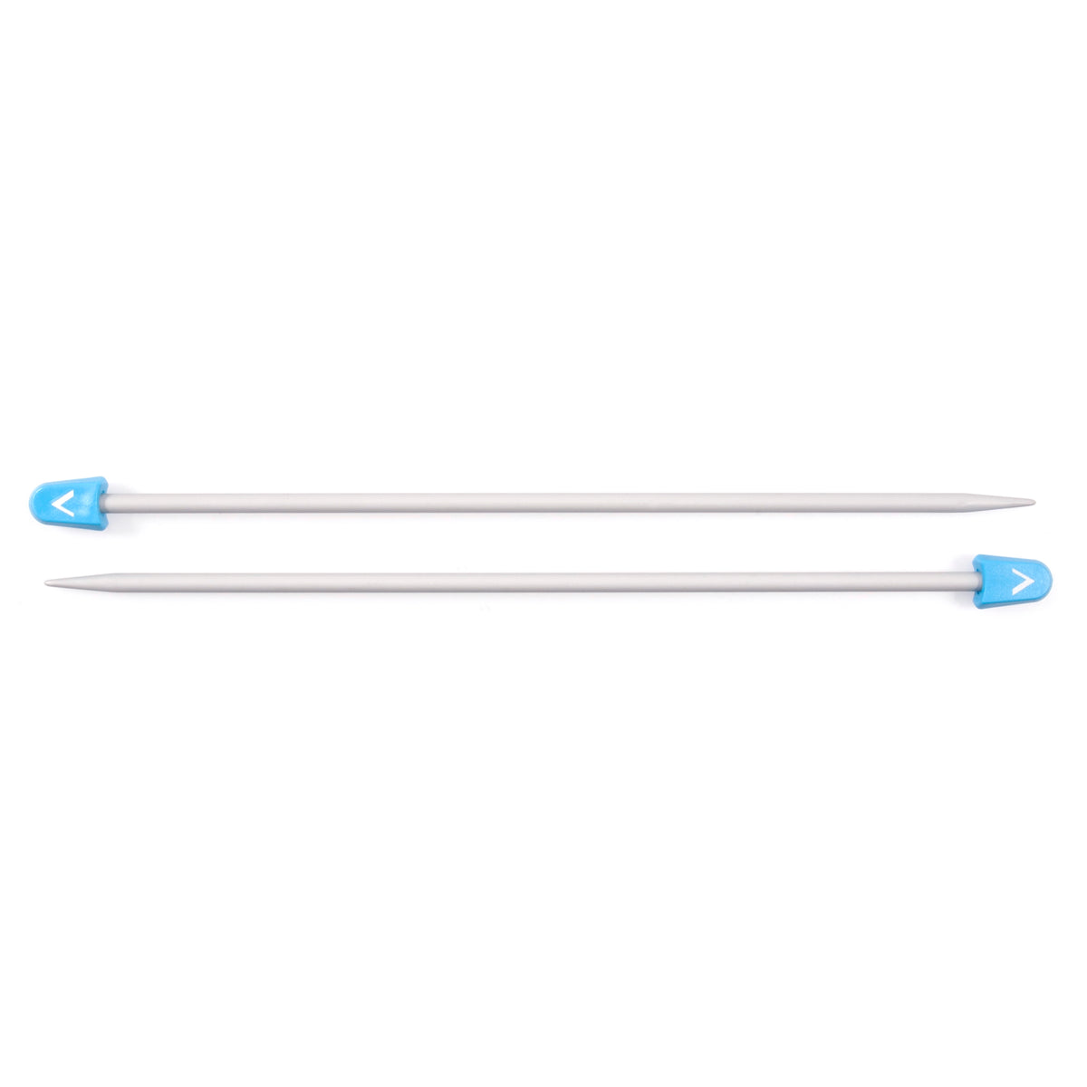 Pair of grey aluminium 2.75mm knitting needles
