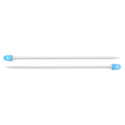 Pair of grey aluminium 3.25mm knitting needles