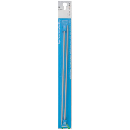 Pair of grey aluminium 3.75mm knitting needles