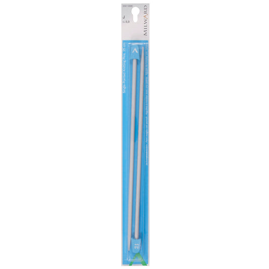 Pair of grey aluminium 5mm knitting needles