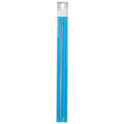 Milward 2.5mm single-ended pearl-grey aluminium knitting pins, 30cm