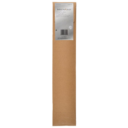Milward 3.75mm aluminium knitting pins, 30cm, in a brown paper wrap