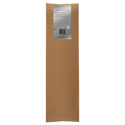 Milward 5.0mm aluminium knitting pins, 30cm, in a brown paper wrap