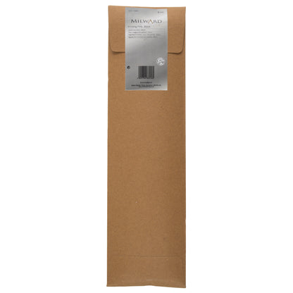 Milward 6.0mm aluminium knitting pins, 30cm, in a brown paper wrap