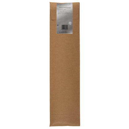 Pair of Milward 5mm aluminium knitting pins in brown paper wrap