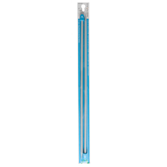 Pair of Milward 6mm grey plastic knitting pins