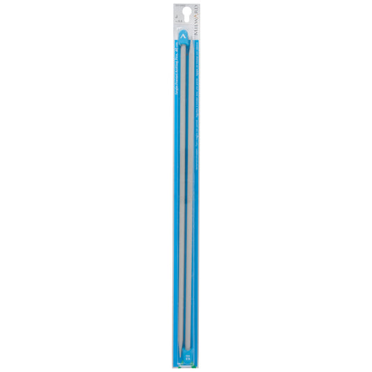 Pair of Milward 6.5mm grey plastic knitting pins