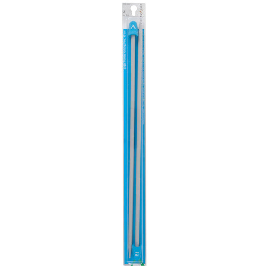 Pair of Milward 7mm grey plastic knitting pins