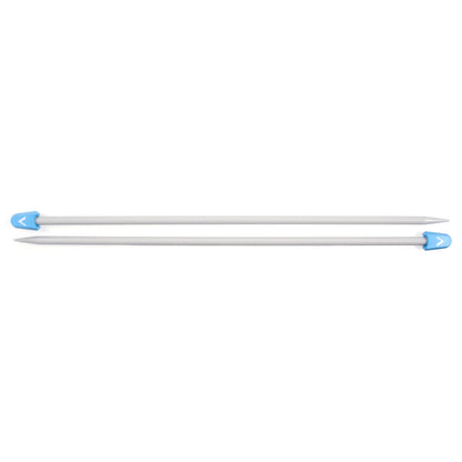 Pair of Milward 9mm grey plastic knitting pins