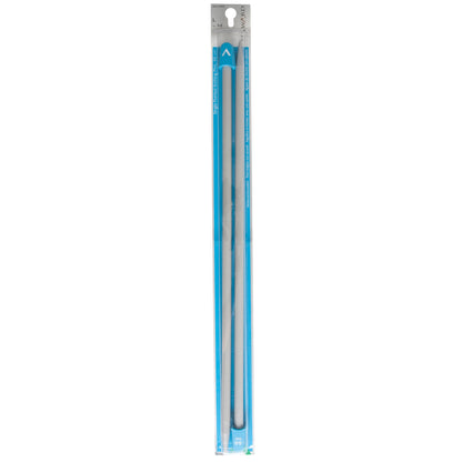 Pair of Milward 9mm grey plastic knitting pins