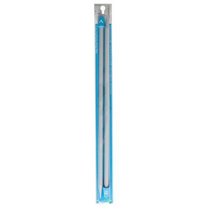 Pair of Milward 10mm grey plastic knitting pins