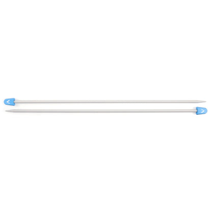 Pair of Milward 2mm pearl-grey aluminium knitting pins