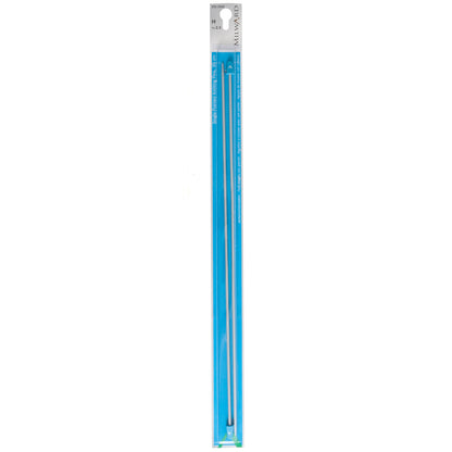 Pair of Milward 2.5mm pearl-grey aluminium knitting pins