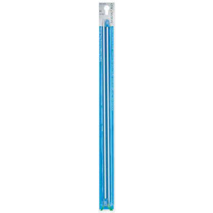 Pair of Milward 3.5mm pearl-grey aluminium knitting pins