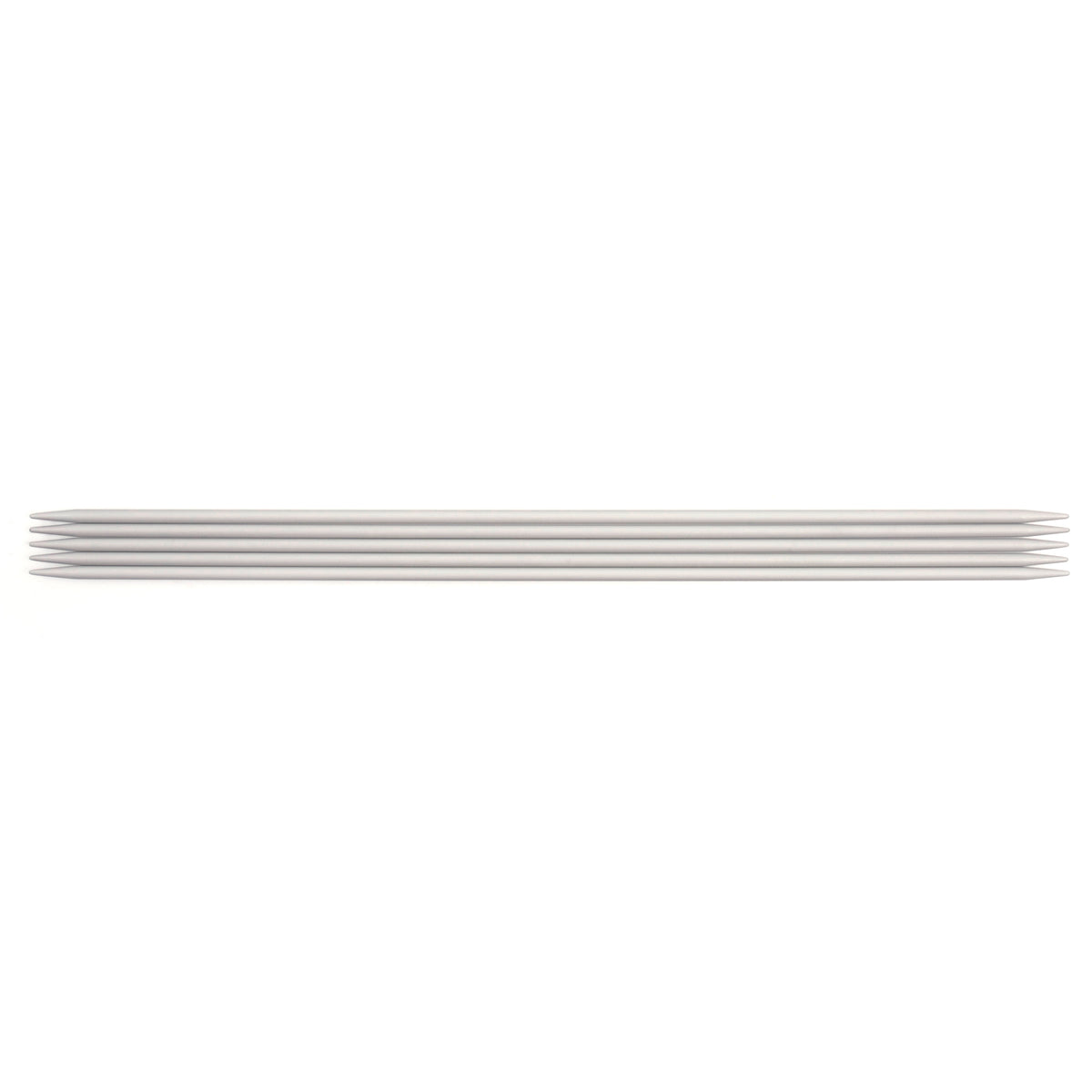 Set of five Milward 30cm double-pointed aluminium knitting pins, 2.5mm