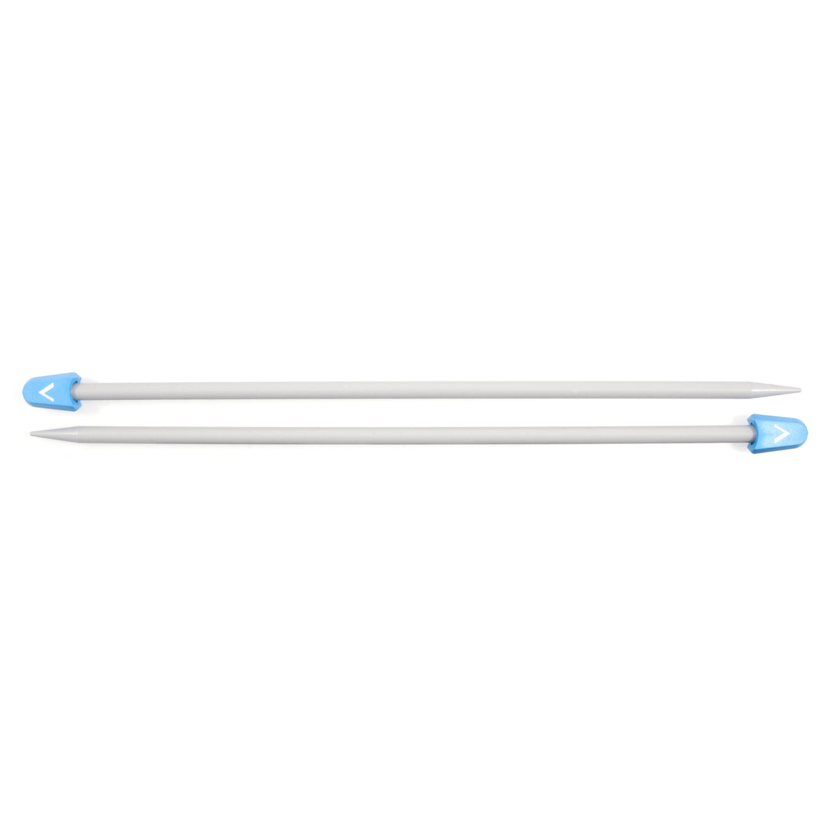 Pair of Milward 35cm single-ended plastic knitting pins, 6mm