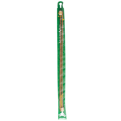 Pair of Milward 4mm bamboo single-ended knitting needles