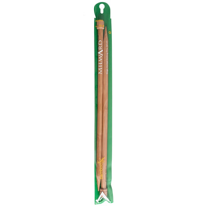 Pair of Milward bamboo single-ended knitting needles, 10mm