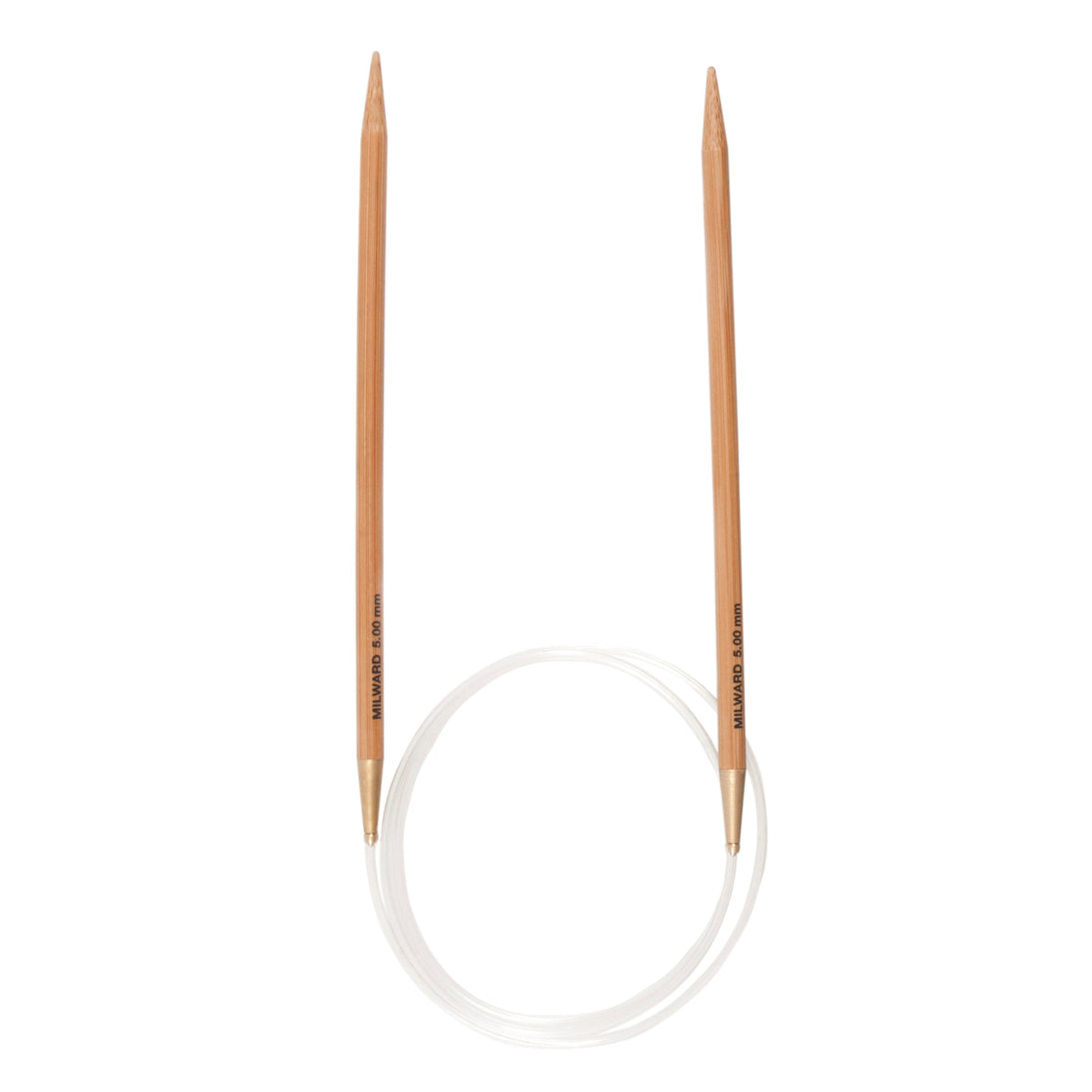 Milward bamboo fixed circular knitting needle, 80cm, 5mm